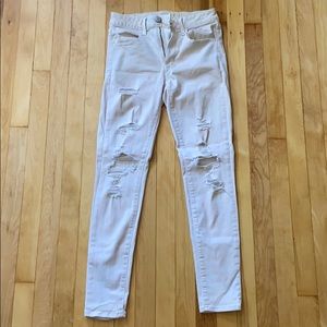 AEO Light pink Next Level Stretch Hi-Rise Jeggings